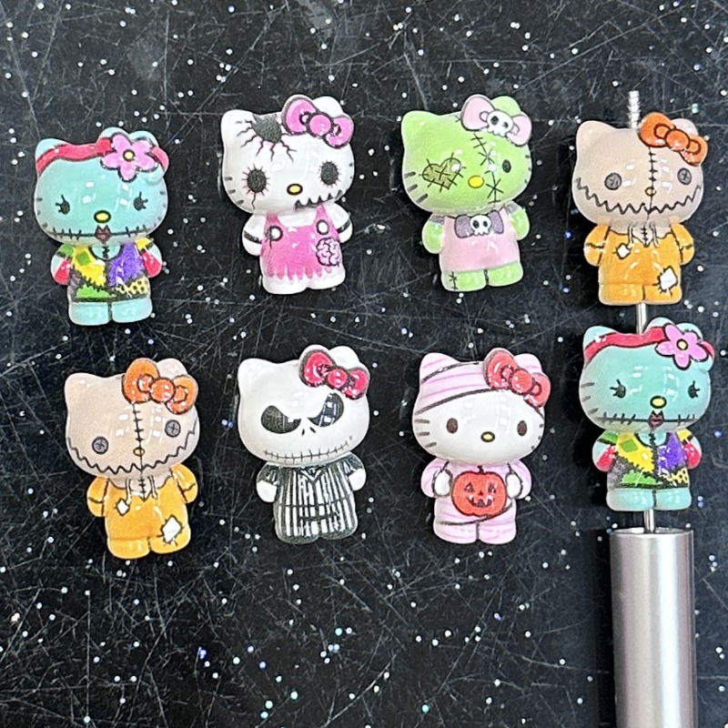 Jewelry Making Items - 10個入り かわいい手作りビーズ、漫画の女の子モチーフ、DIYキーホルダー、バッグ用ペンダント、アクセサリー作りに使える材料、ギフト、卸売。