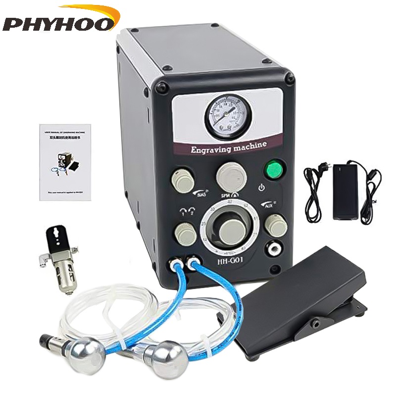 Jewelry Making Workshop - Phyhoo-手彫りおよび石セッティング彫刻ツール、クイックセットアップ空気圧彫刻機、ジュエリー製造装置、max g8