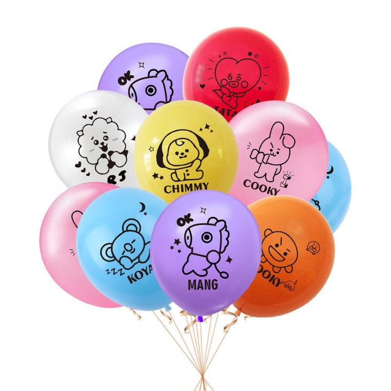 Jewelry Making Party - 2026年KPOP BT21テーマの漫画アイドル誕生日パーティー会場装飾（風船とアイドル関連グッズ付き）