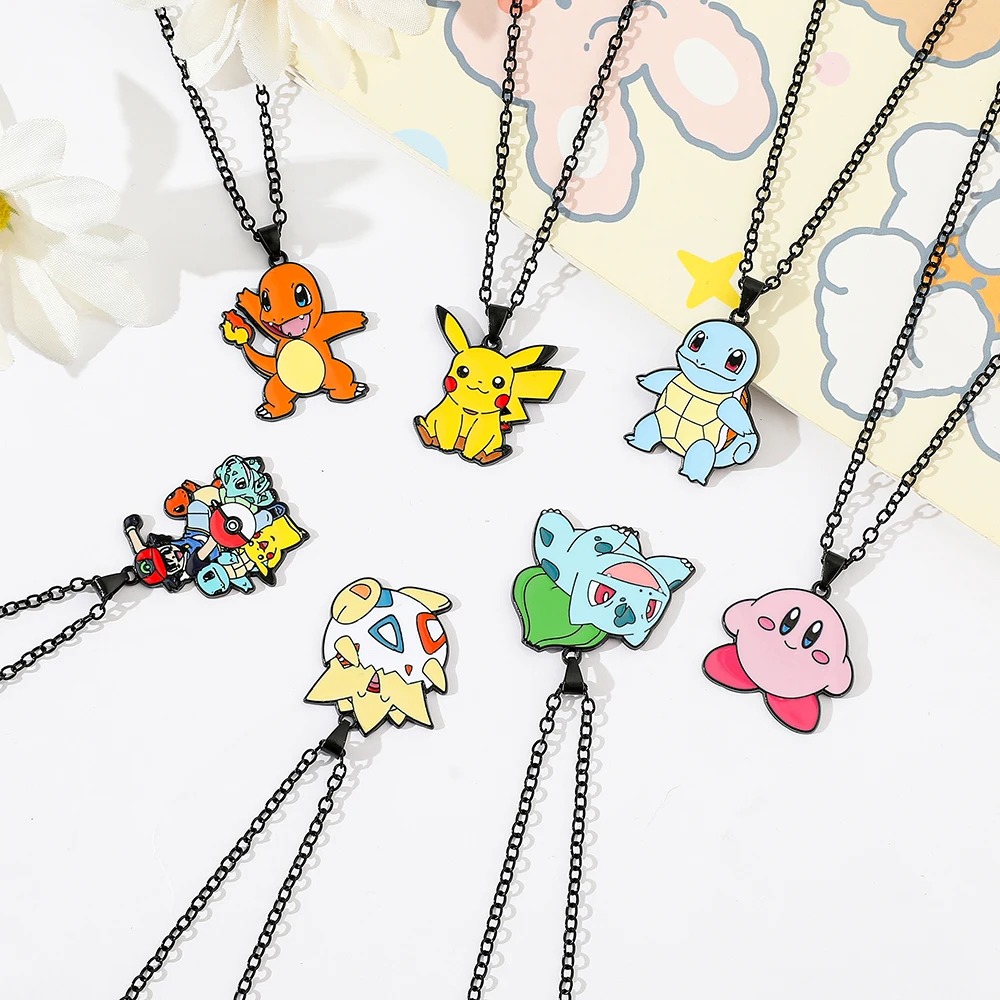 Jewelry Making Party - アニメポケモンメタルおもちゃ、かわいいフィギュア、ピカチュウ、ゼニガメ、サイダック、ヒトカゲ、パーティーデコレーションコスプレギフト