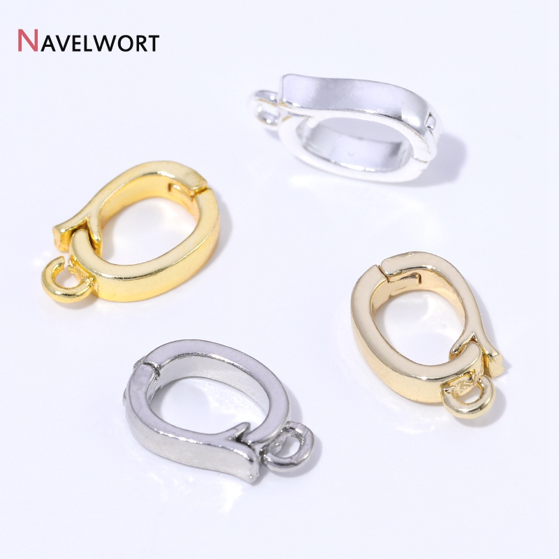 Jewelry Making Parts - 14K/18K金メッキ真鍮製ヒンジ付きネックレスエンハンサー、ネックレス製作アクセサリー、ペンダントベイルクラスプ、ジュエリー材料