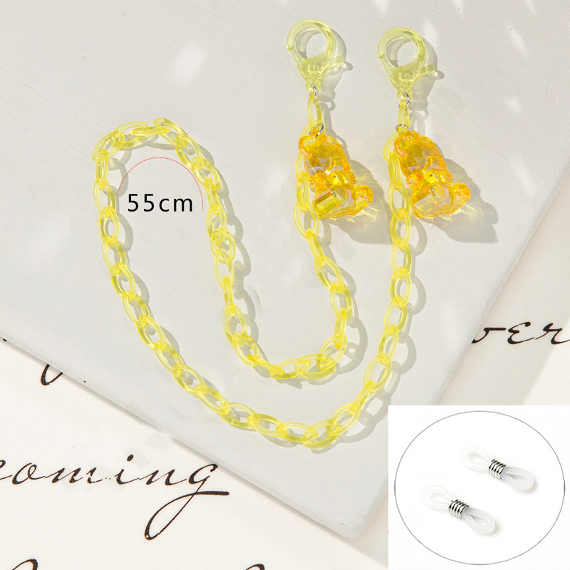 新しいトレンドのダイスカラフルアクリルグラスチェーン、女性用 - Jewelry Making Glasses のレビューと価格
