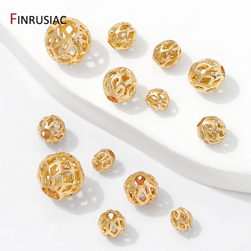 4/5/6/8 ミリメートル 14 K ゴールドメッキ中空ラ - Jewelry Making Items のレビューと価格