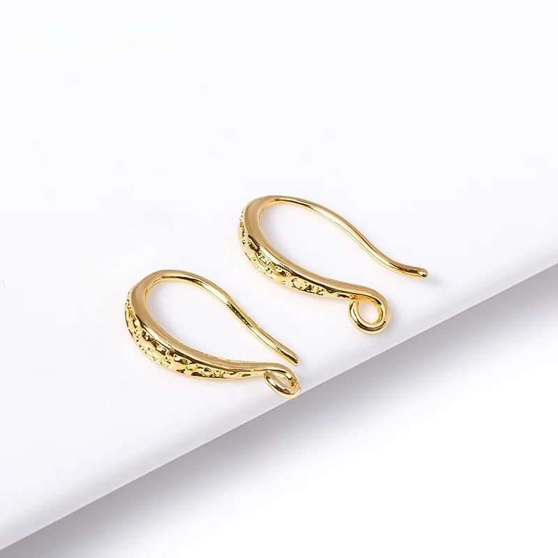 オープンループ付きイヤリングフック 18Kゴールドメッキ イ - Jewelry Making Items のレビューと価格