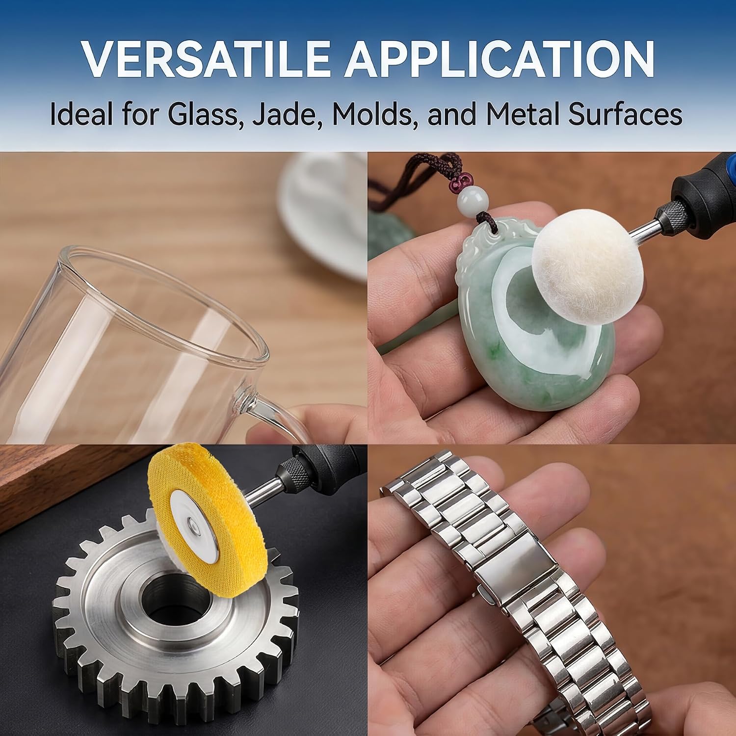 20個入り 1インチ 黄色布バフ研磨ホイールセット、3mmシ - Jewelry Making Tools のレビューと価格