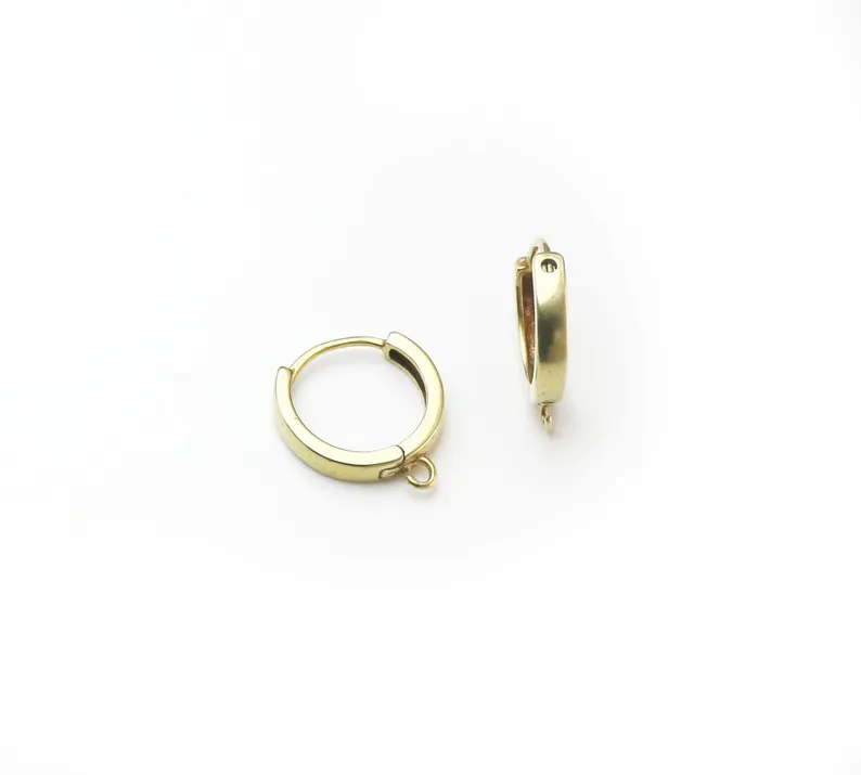 10個の真鍮イヤーフープ、レバーバックイヤリングフック、イヤ - Jewelry Making Parts のレビューと価格