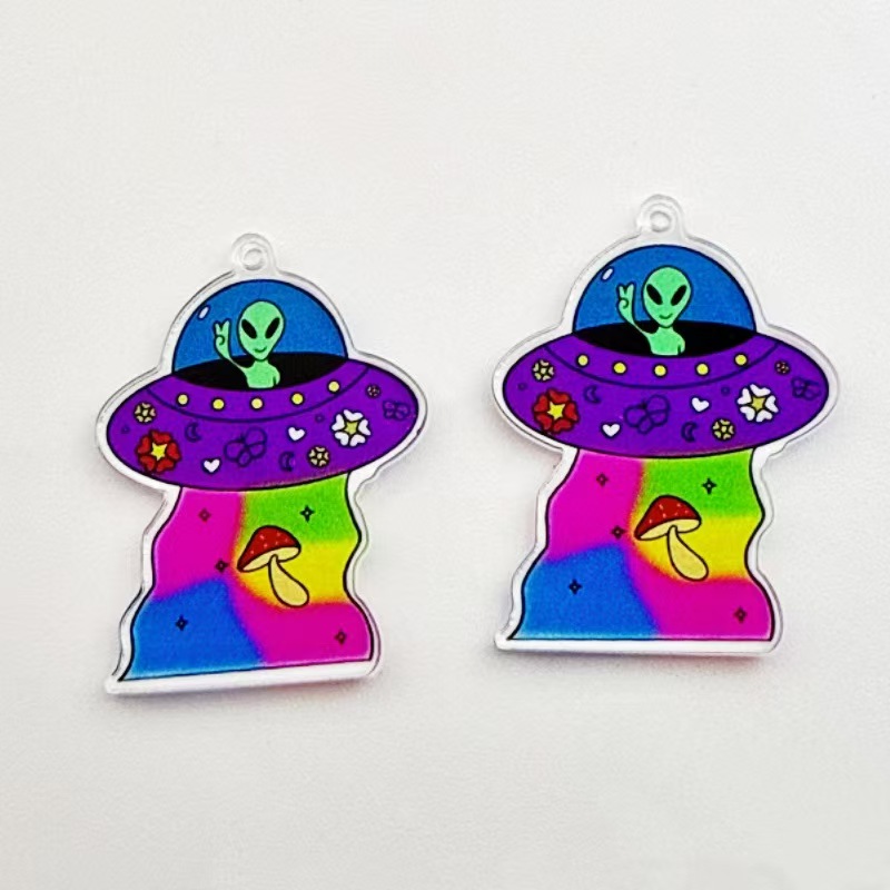 10 個クロスボーダー人気の楽しいアクリルエイリアンキャラク - Jewelry Making Party のレビューと価格