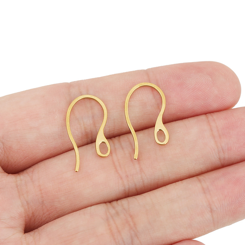 20個入り 低刺激性ステンレス製イヤリングフック PVD加工 - Jewelry Making Parts のレビューと価格