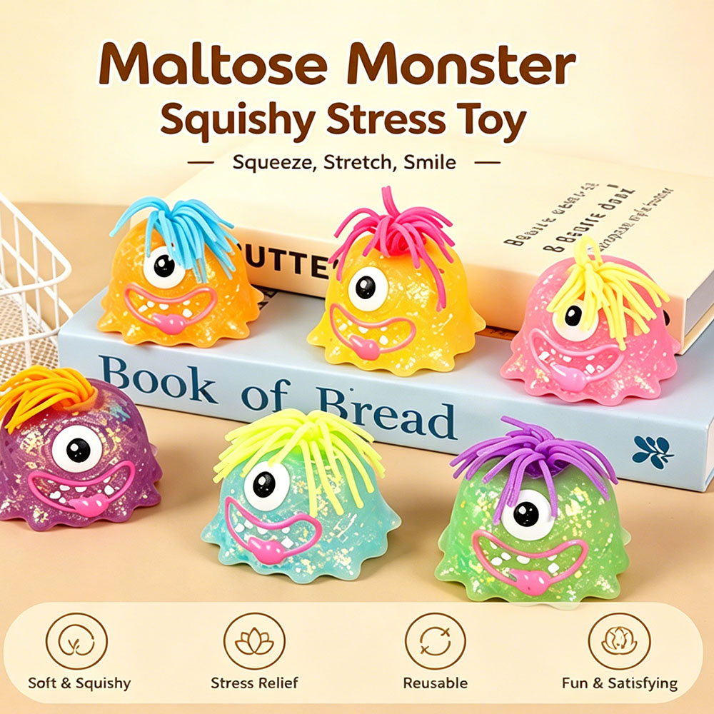 かわいい麦芽糖モンスタースクイーズシリコン製ストレス解消おも - Jewelry Making Party のレビューと価格