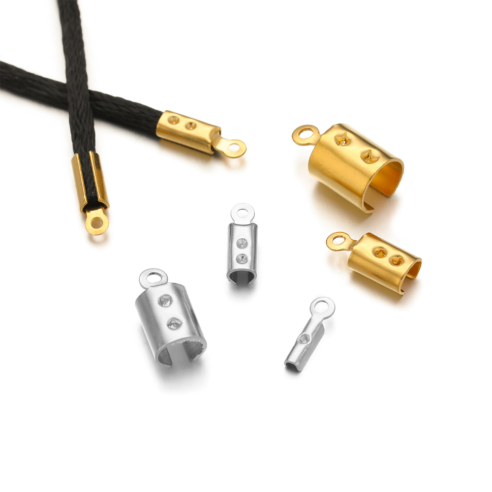 50 個のステンレス鋼高品質圧着エンドビーズキャップレザーコ - Jewelry Making Parts のレビューと価格