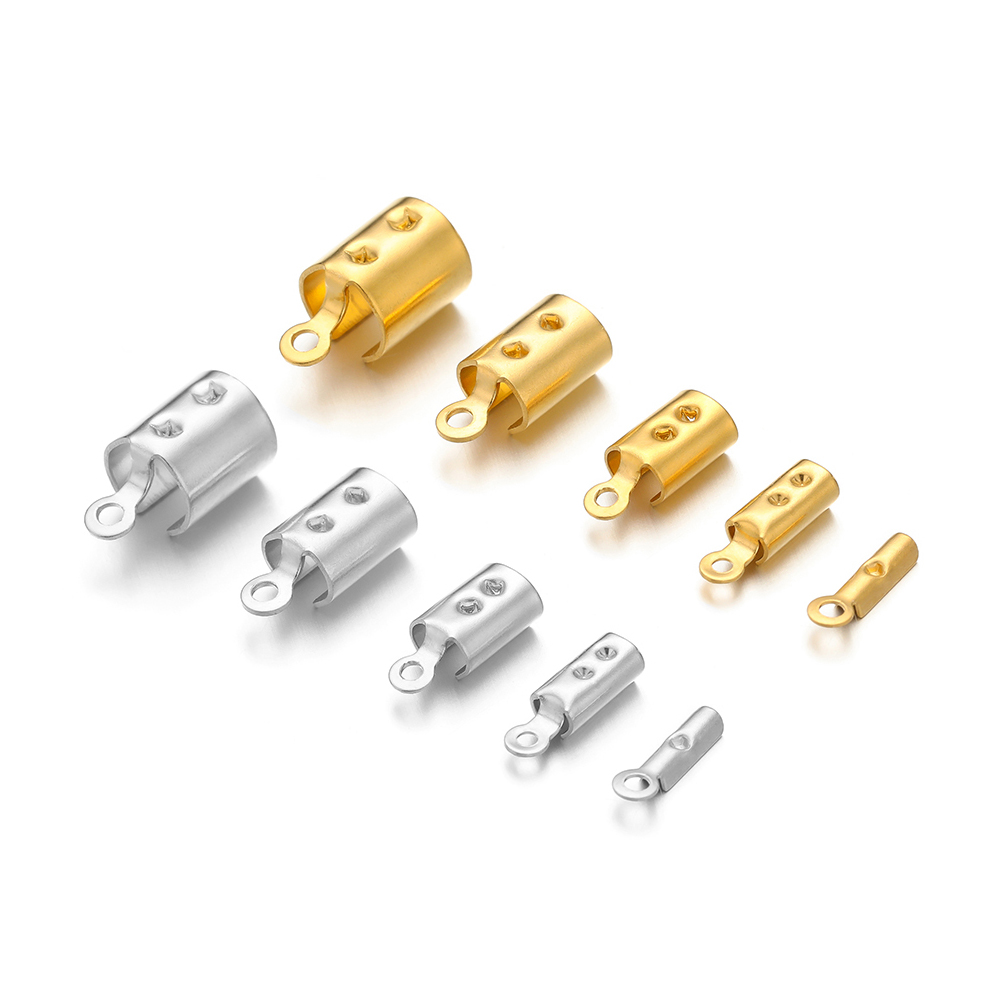 50 個のステンレス鋼高品質圧着エンドビーズキャップレザーコ - Jewelry Making Parts のレビューと価格