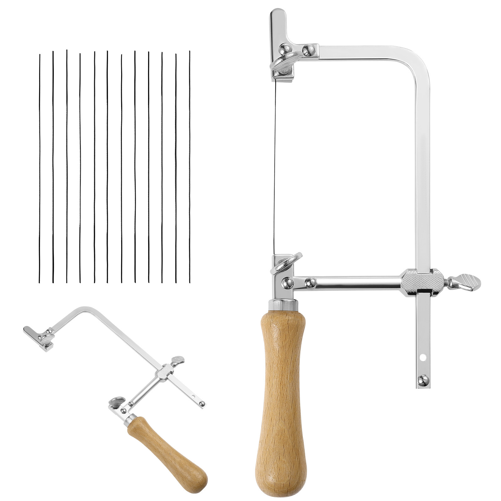 木製ハンドル付きの弓鋸。ジュエリー製作用具。調整可能なU字型 - Jewelry Making Tools のレビューと価格