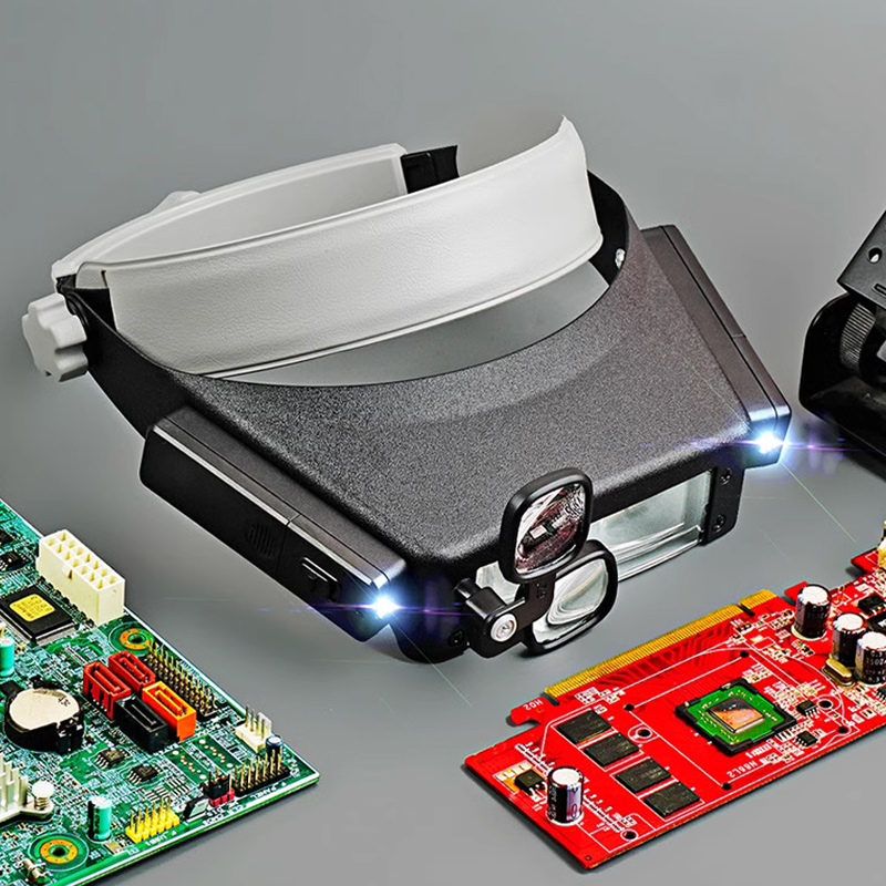 LEDライト顕微鏡メガネ、ヘッドバンド拡大鏡、ヘルメットスタ - Jewelry Making Glasses のレビューと価格