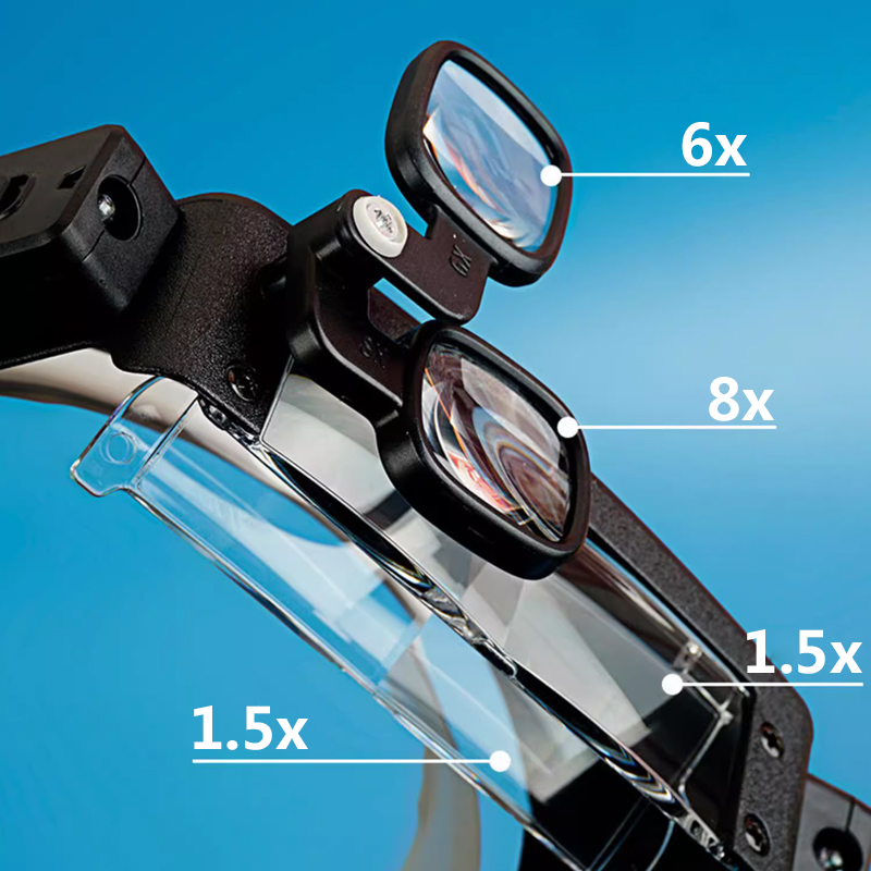 LEDライト顕微鏡メガネ、ヘッドバンド拡大鏡、ヘルメットスタ - Jewelry Making Glasses のレビューと価格