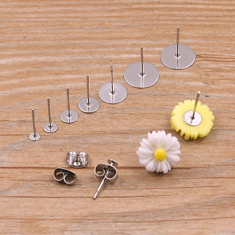 50-100 個 2 色のステンレス鋼のイヤリングスタッドブ - Jewelry Making Items のレビューと価格