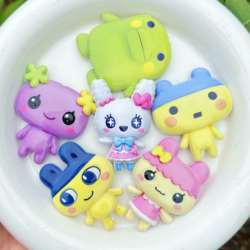 45mm漫画たまごっち両面印刷中空ビーズ、携帯電話バッグチェ - Jewelry Making Parts のレビューと価格