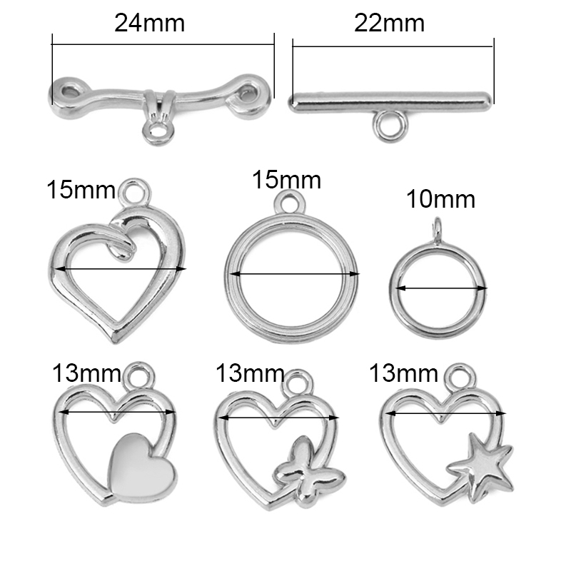 5セットPVD加工ステンレス鋼OTクラスプトグルブレスレット - Jewelry Making Parts のレビューと価格