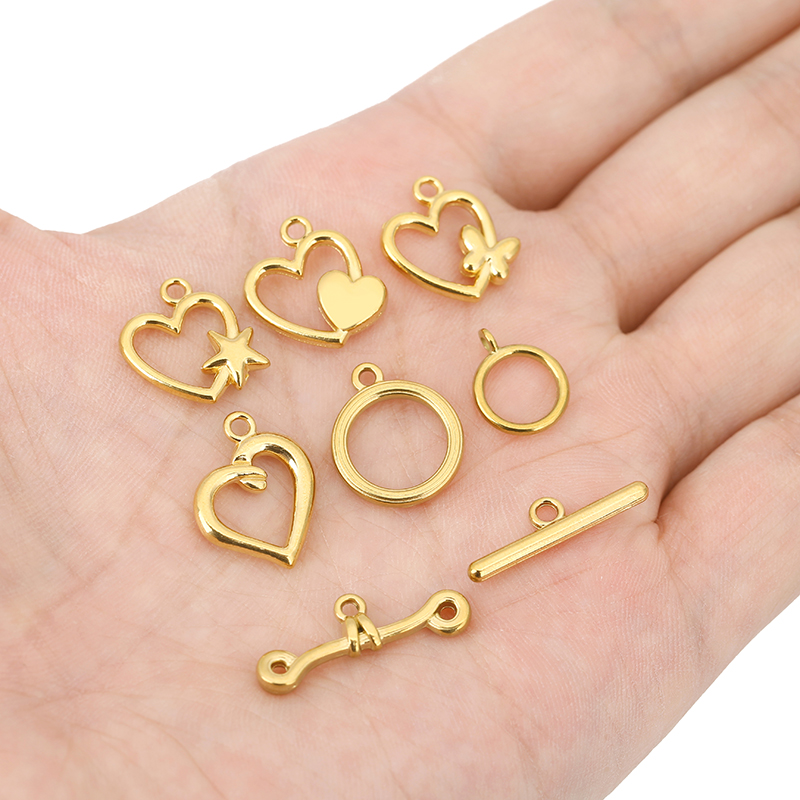 5セットPVD加工ステンレス鋼OTクラスプトグルブレスレット - Jewelry Making Parts のレビューと価格