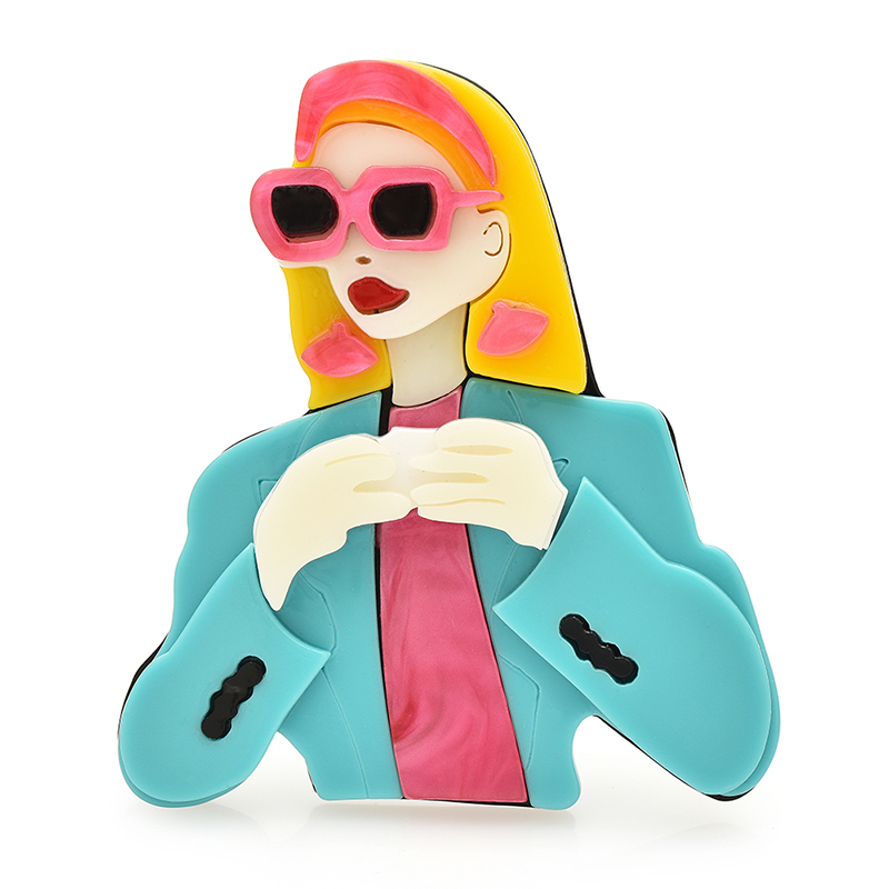 Wuli&baby アクリルウェアスーツメガネ女性用ブローチ - Jewelry Making Glasses のレビューと価格