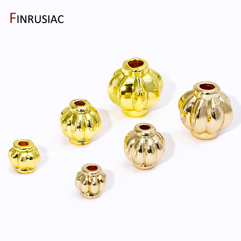 14K/18K ゴールドメッキ真鍮ランタンスペーサービーズ、 - Jewelry Making Items のレビューと価格