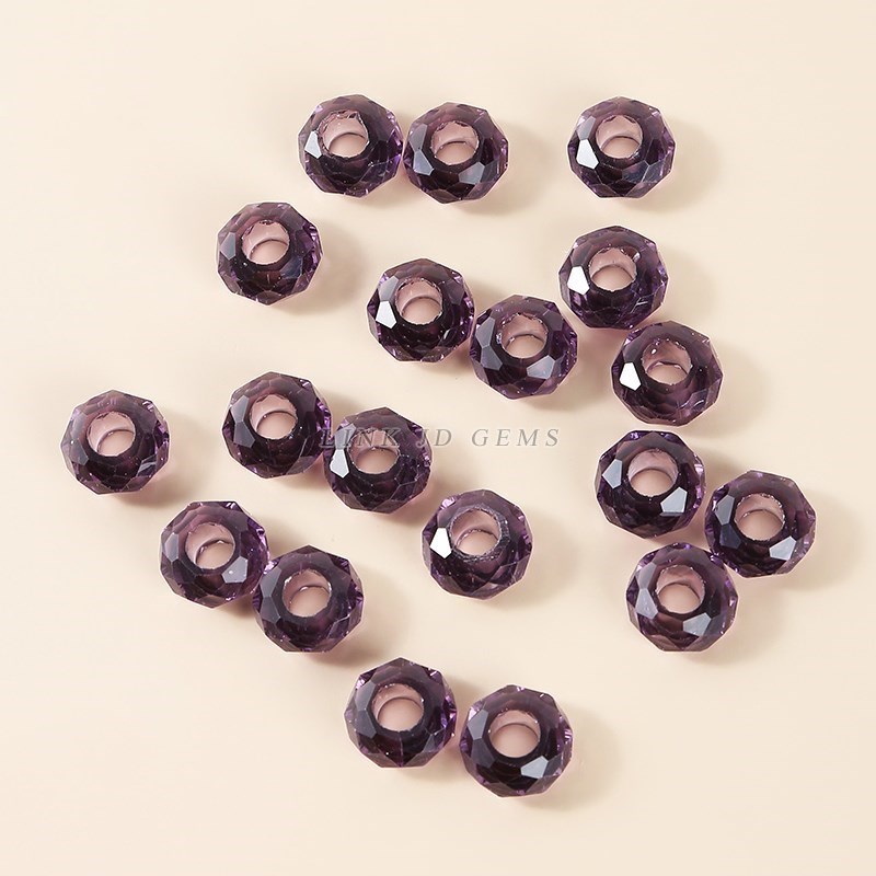 大きな穴のある天然水晶ファセットビーズ,5.5mm,ジュエリ - Crystal Bead Mix のレビューと価格