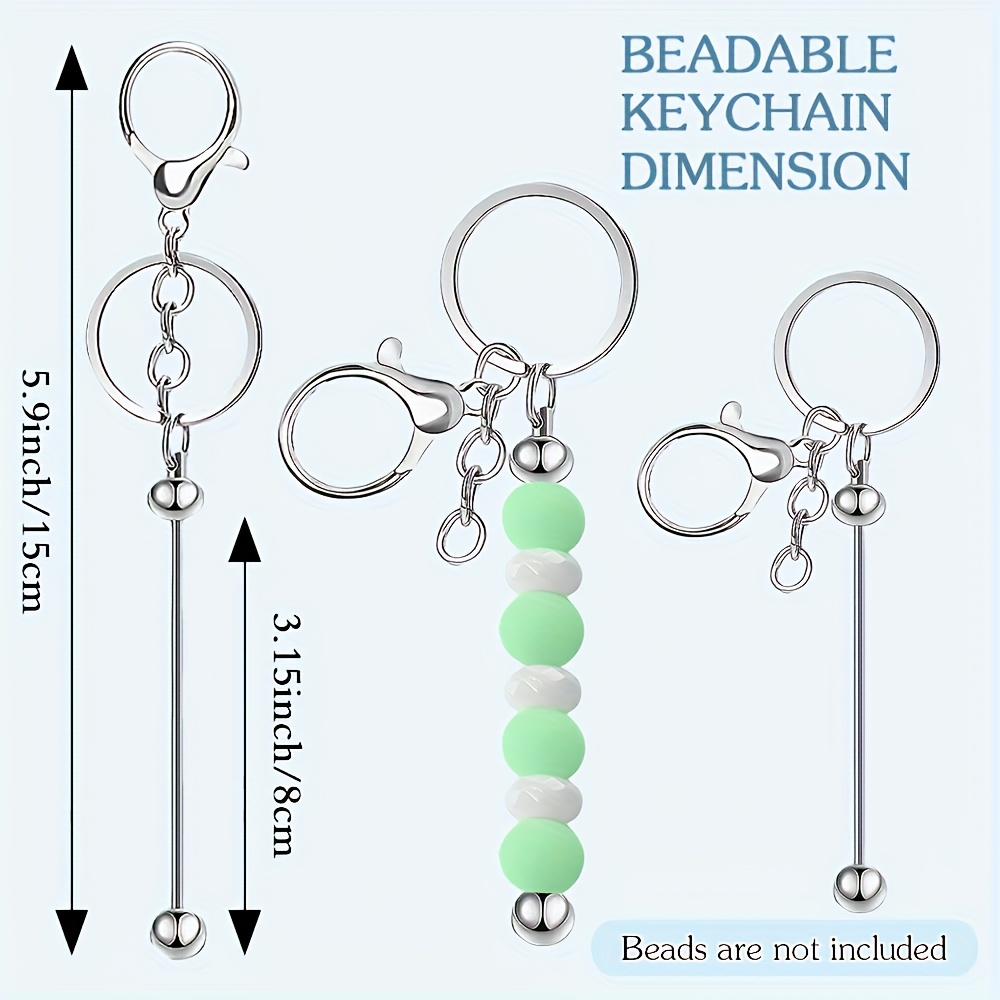 10 個 DIY ユニークなブランクビーズキーホルダー作成キ - Jewelry Making Items のレビューと価格