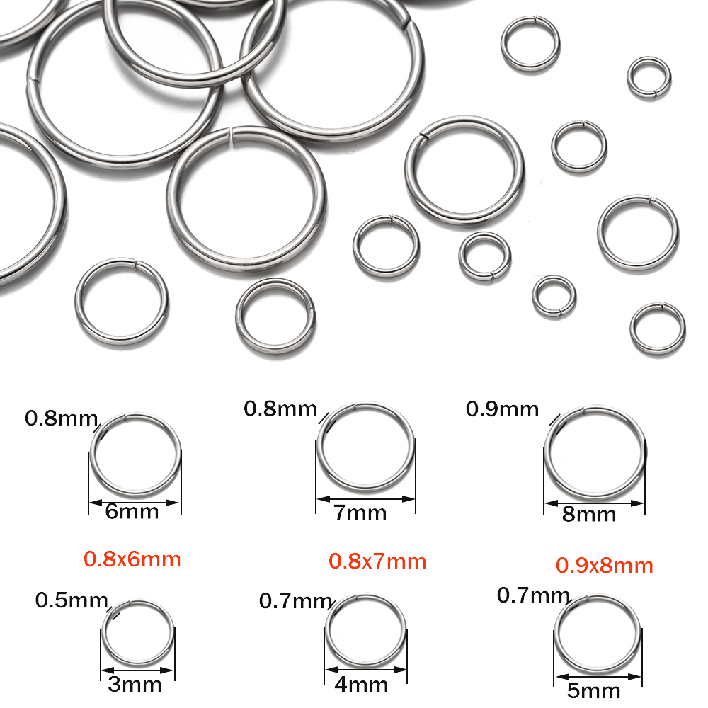 ステンレス鋼のオープンリング,スプリットリングコネクタ,日曜 - Jewelry Making Items のレビューと価格